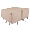 Modern Leisure Monterey Rect/Oval Patio Table & Chair Set Cover, 1 in. L x 7 in. W x 35 in. H, Beige 2946